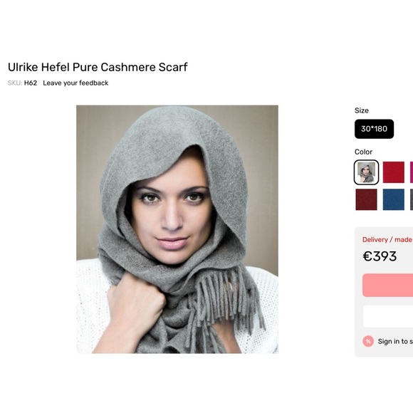 ULRIKE HEFEL CASHMERE SCARF BARBIECORE PINK FRINGE CLASSIC WARM BOLD LUXURY CHIC - Picture 10 of 10